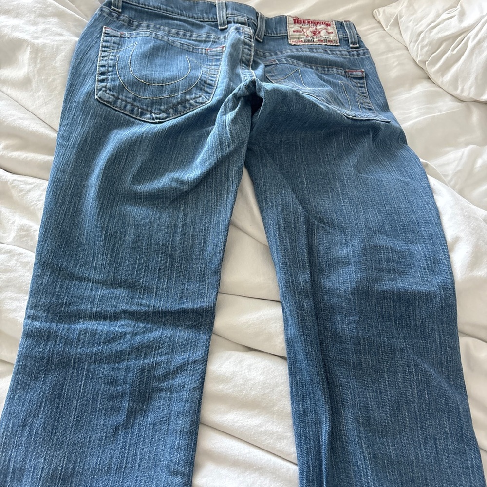 True Religion Men's Light Blue Relaxed Jeans
